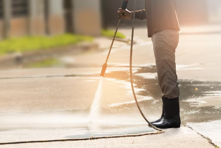 Pressure washing a home in Springfield, MO